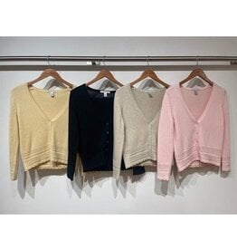 Autumn Cashmere Scallop Edge Cotton Cardi
