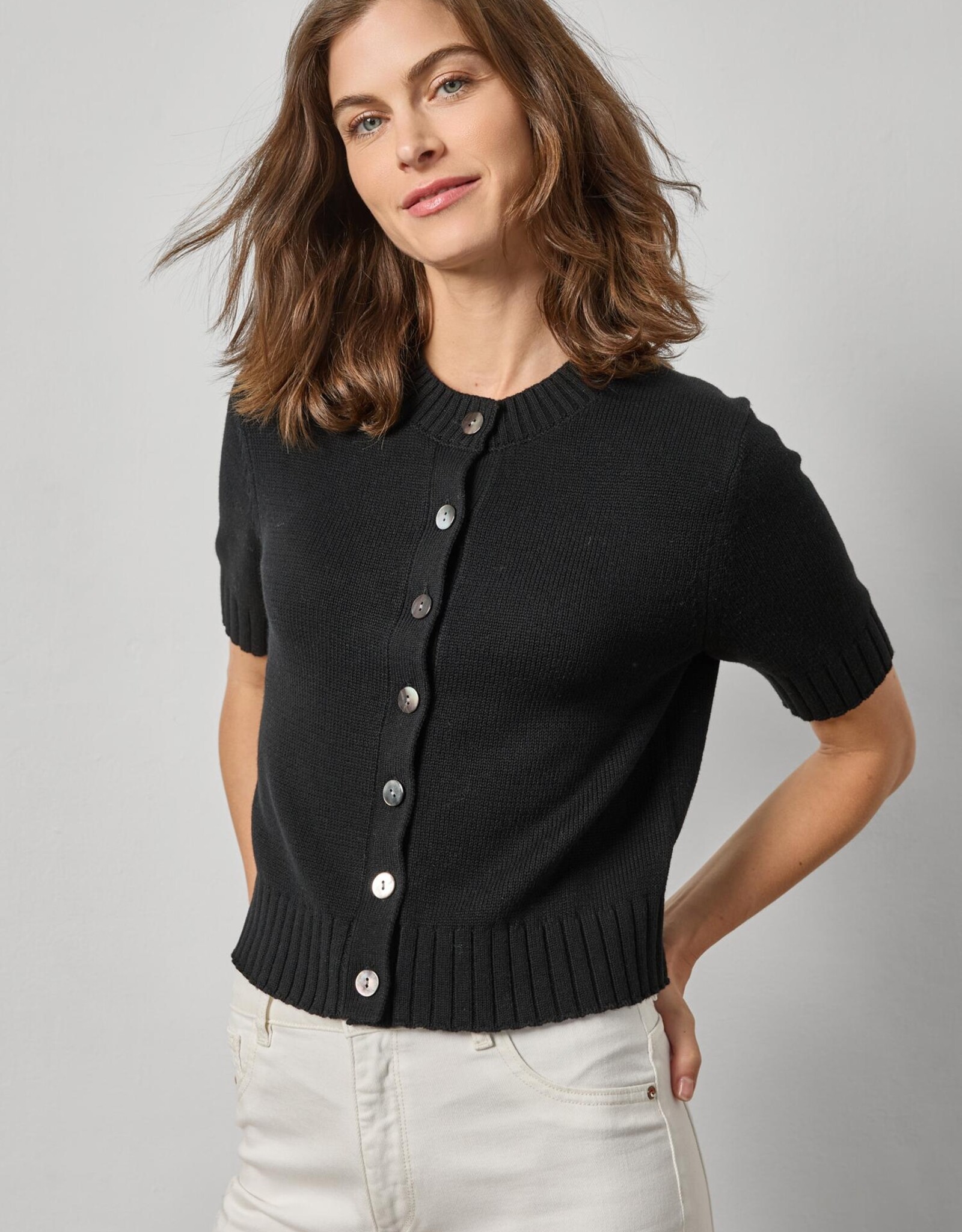 Lilla P Elbow Sleeve Cardi