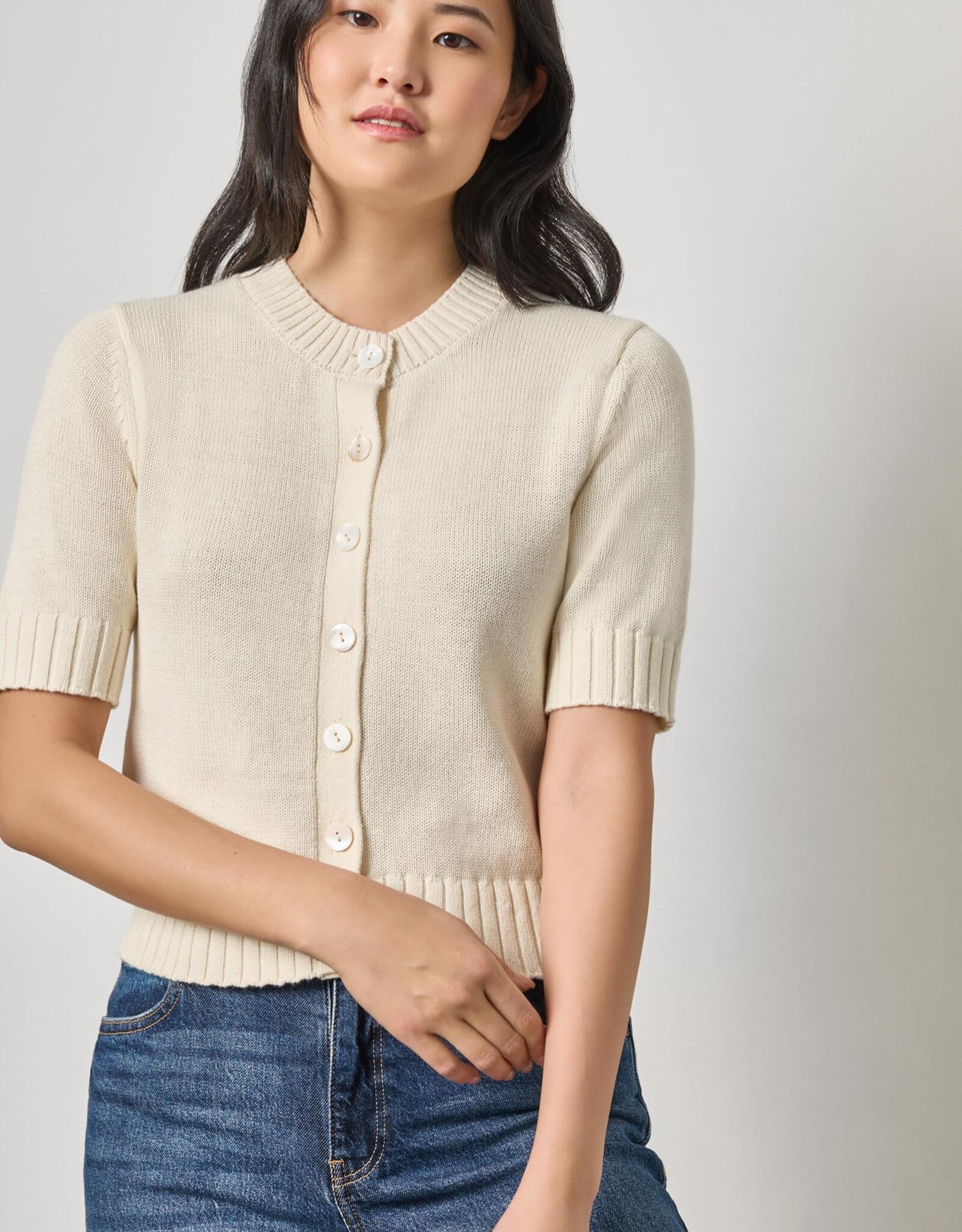 Lilla P Elbow Sleeve Cardi