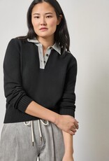Lilla P  Denim Collar Polo