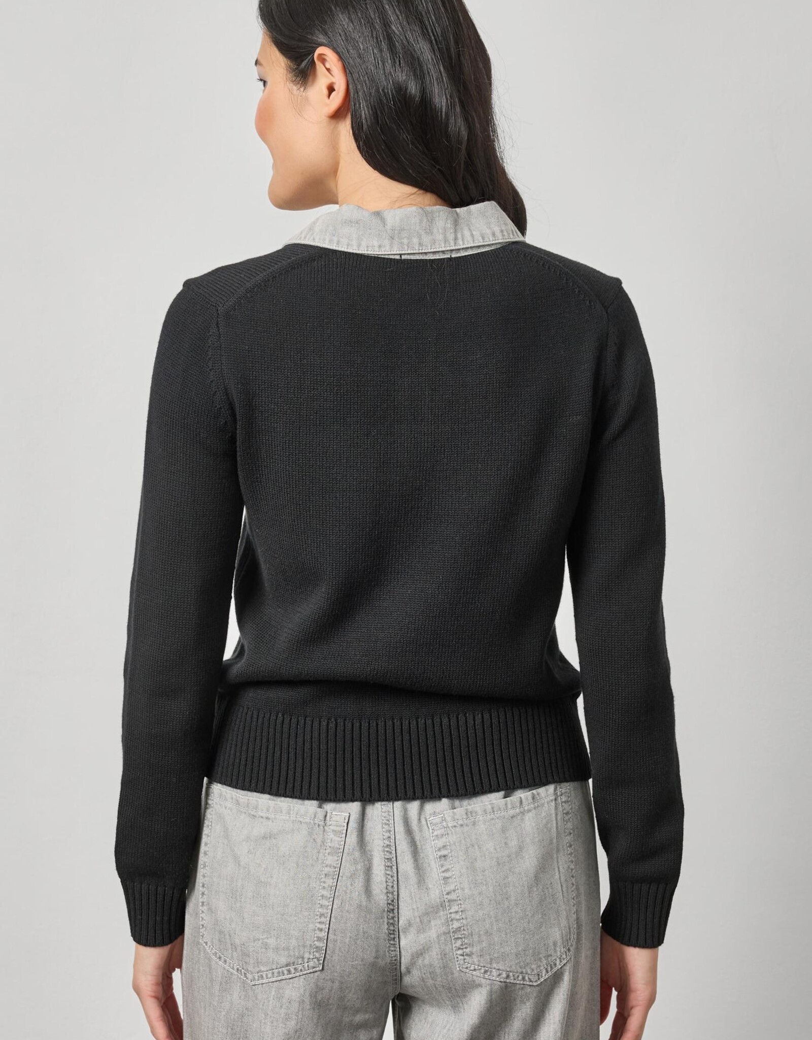 Lilla P  Denim Collar Polo