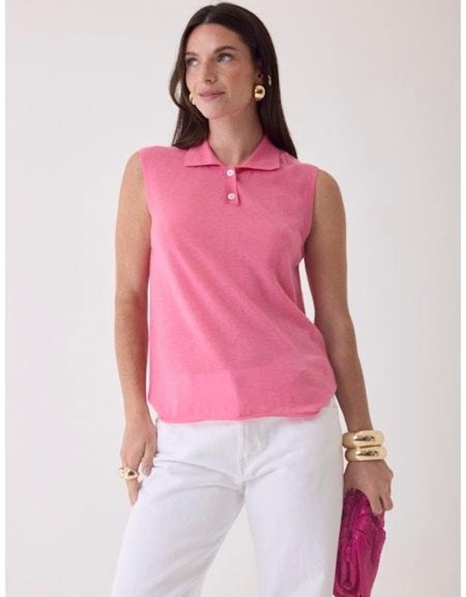 Majestic Filatures ExtraFine Cashmere Sleeveless Polo