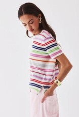 Majestic Filatures Extrafine Cashmere Novelty Stripe S/S Crew