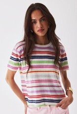 Majestic Filatures Extrafine Cashmere Novelty Stripe S/S Crew