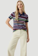 Majestic Filatures Extrafine Cashmere Novelty Stripe s/s Polo