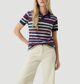 Majestic Filatures Extrafine Cashmere Novelty Stripe s/s Polo