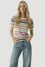 Majestic Filatures Extrafine Cashmere Novelty Stripe S/S Crew