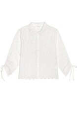 FRAME The Paisley Eyelet Cinch Sleeve Top