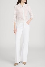 FRAME The Paisley Eyelet Cinch Sleeve Top