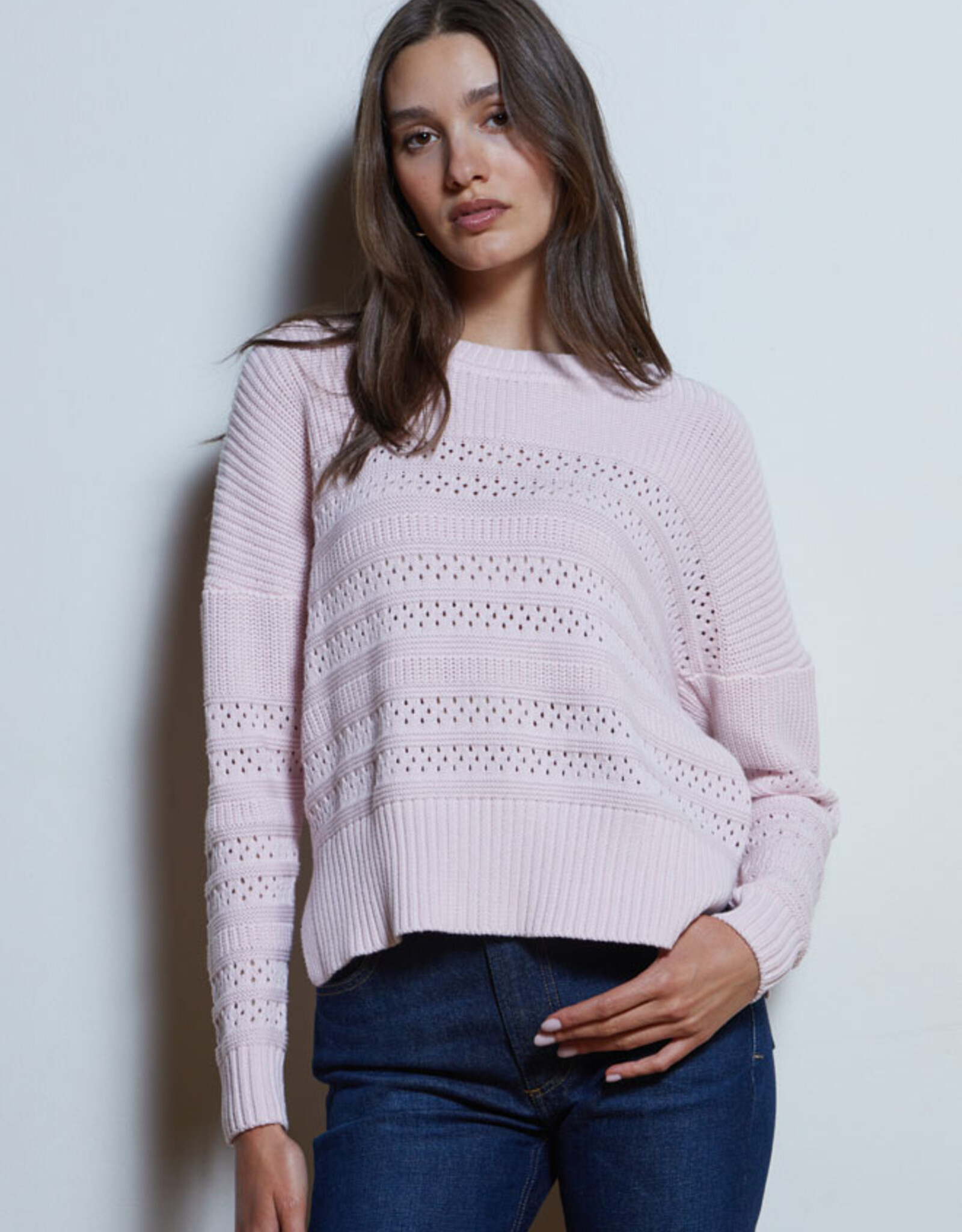 Autumn Cashmere Crew w/Pointelle