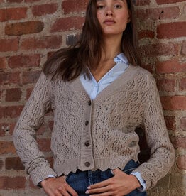 Autumn Cashmere Diamond Scallop Edge Cardi