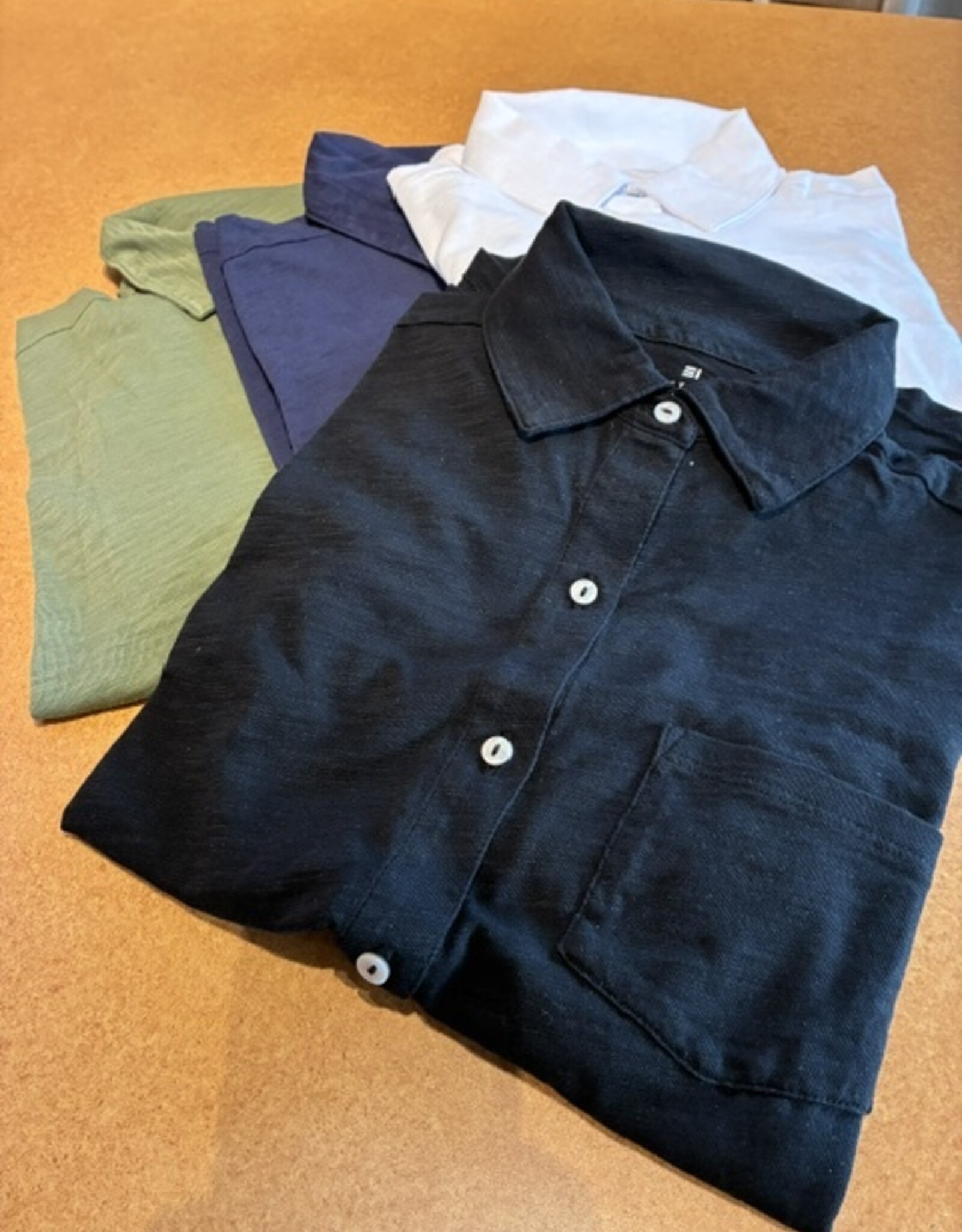 Elliott Lauren L/S  Button Front Tee W/Collar
