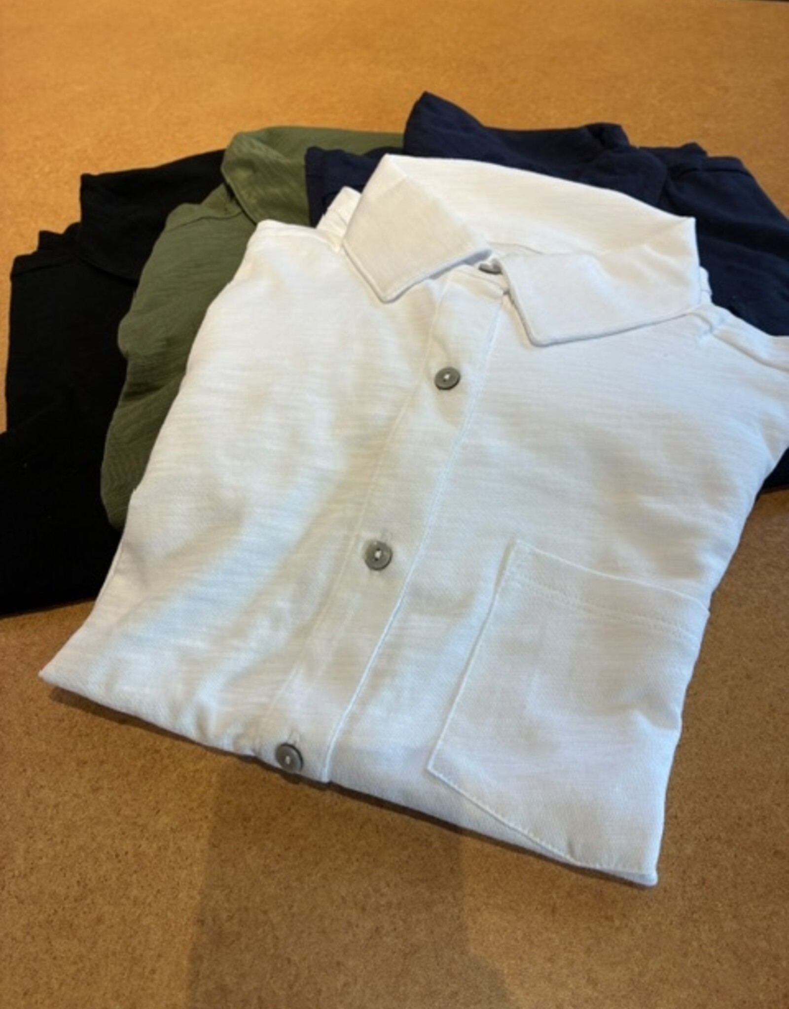 Elliott Lauren L/S  Button Front Tee W/Collar