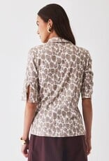 Majestic Filatures Organic Cotton Leopard 3/4 Sleeve Shirt