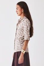 Majestic Filatures Organic Cotton Leopard 3/4 Sleeve Shirt