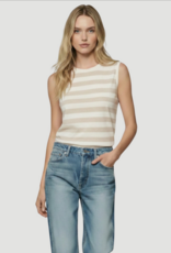 Majestic Filatures Soft Touch Stripe Sleeveless Boatneck