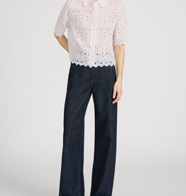 FRAME The Paisley Eyelet Top