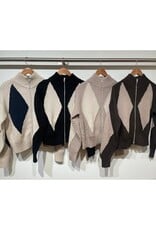 Autumn Cashmere Diamond Zip Up N14741