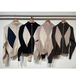 Autumn Cashmere Diamond Zip Up