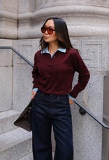 White + Warren Layered Polo