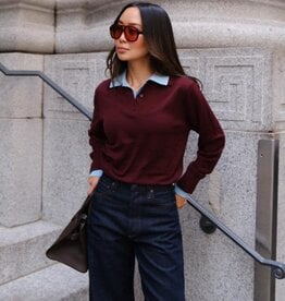 White + Warren Layered Polo