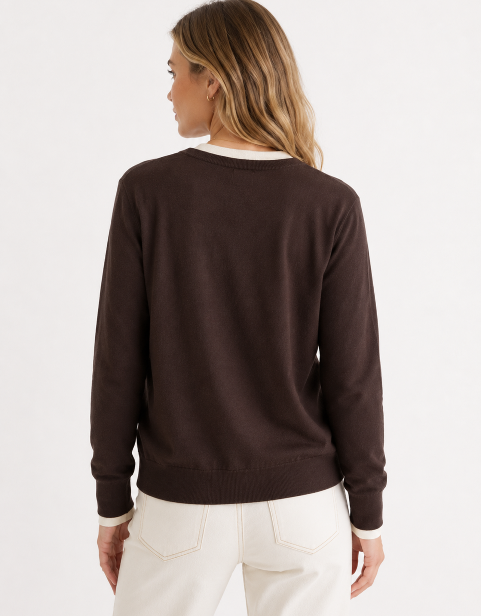 White + Warren Layered Vneck
