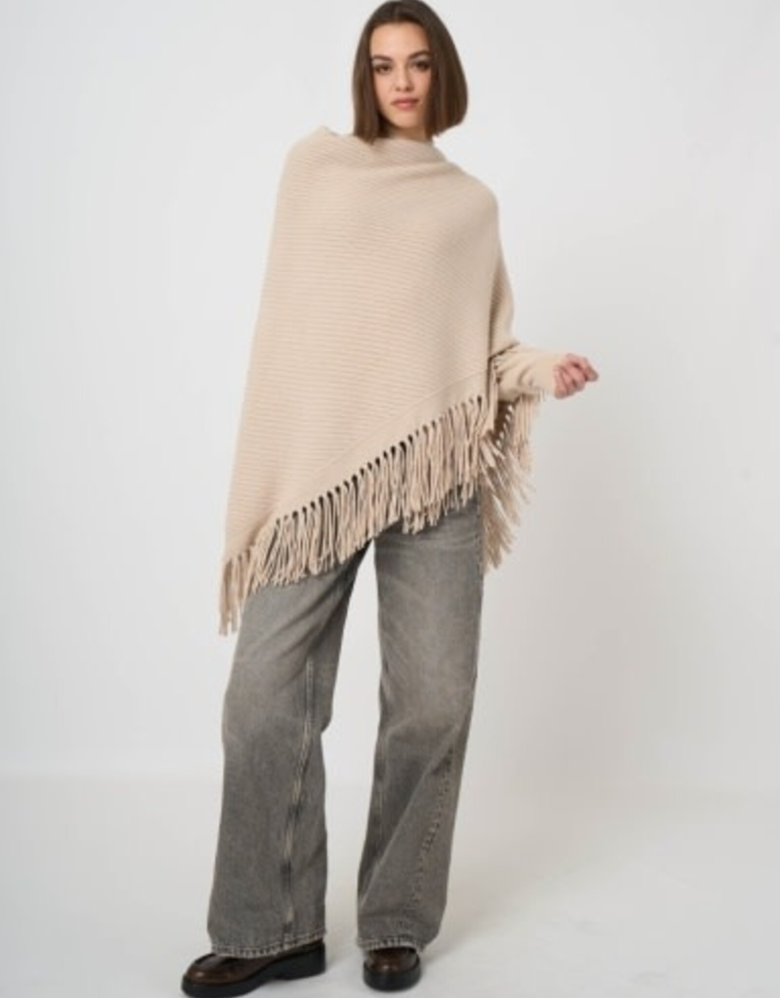 REPEAT CASHMERE Large Fringe SCARF