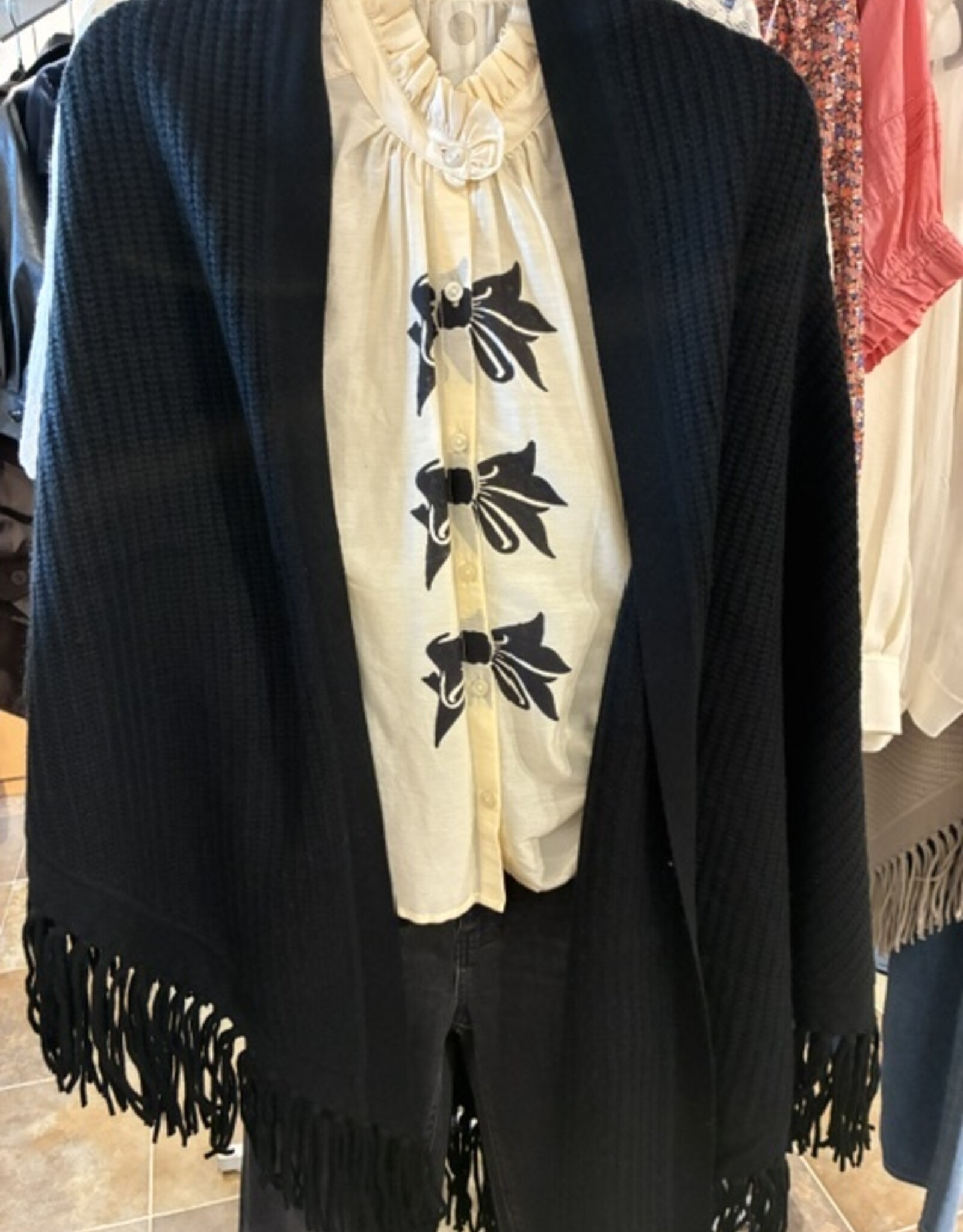 REPEAT CASHMERE Large Fringe SCARF