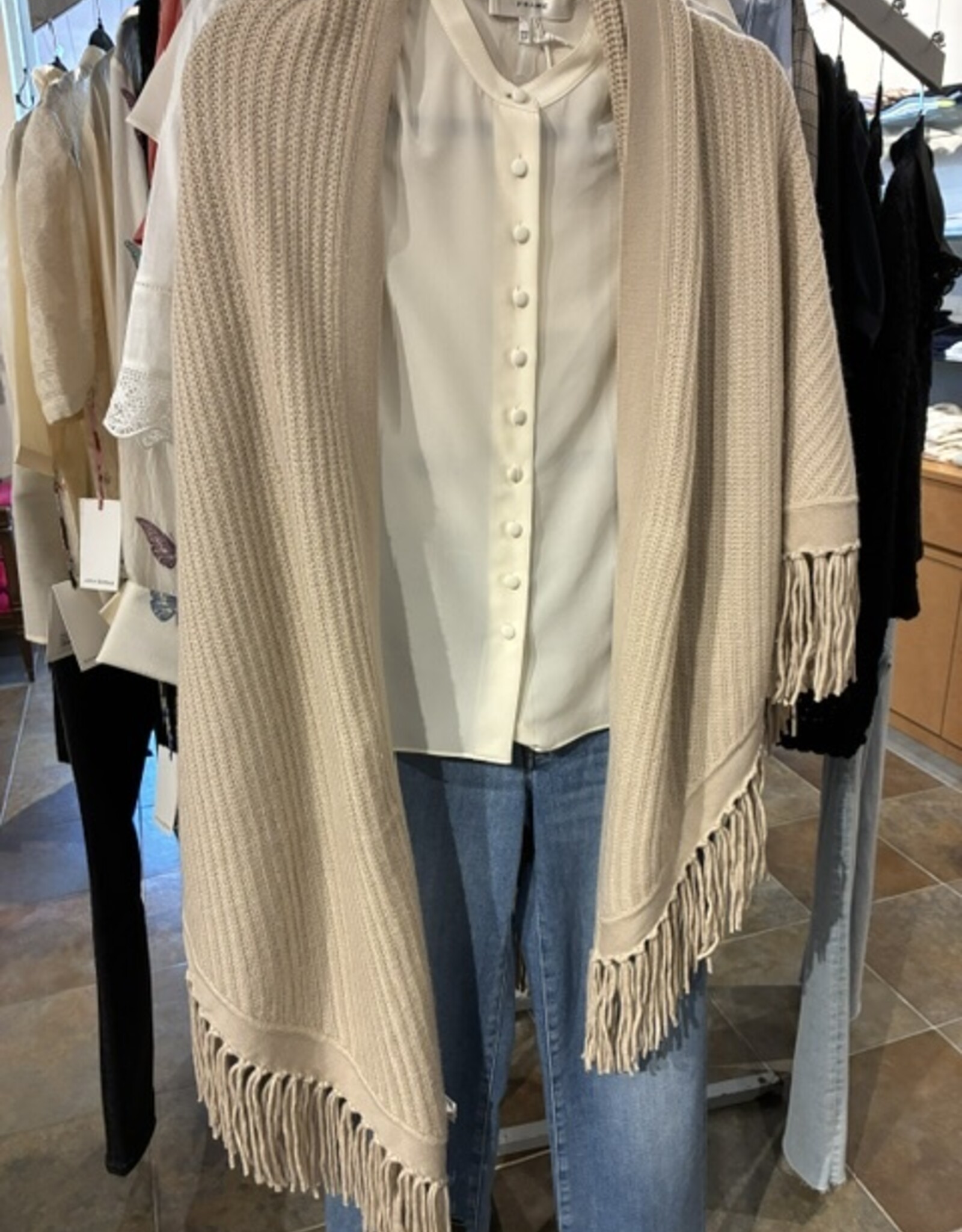 REPEAT CASHMERE Large Fringe SCARF