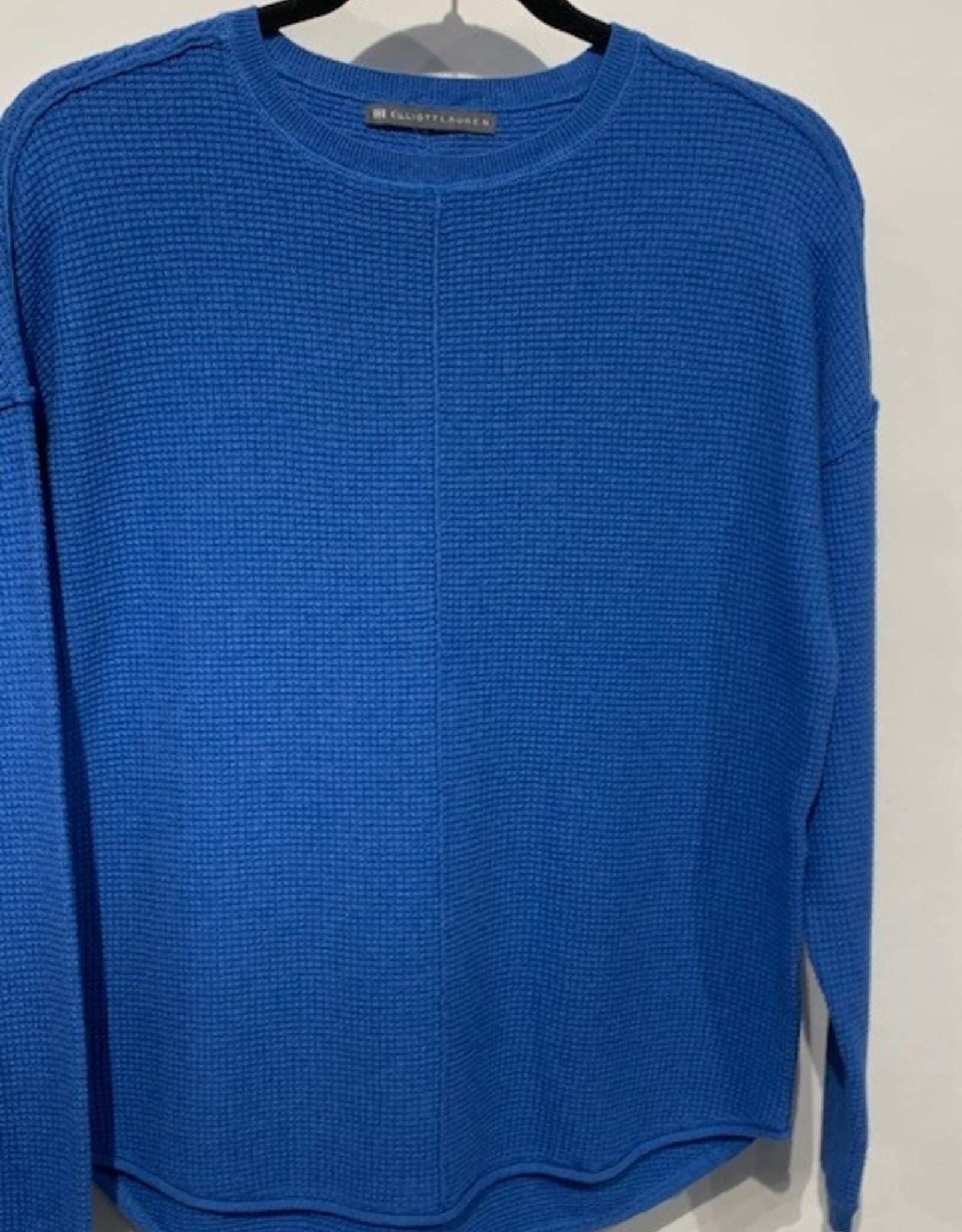 Elliott Lauren Cotton/Cash Waffle Crewnec 52971