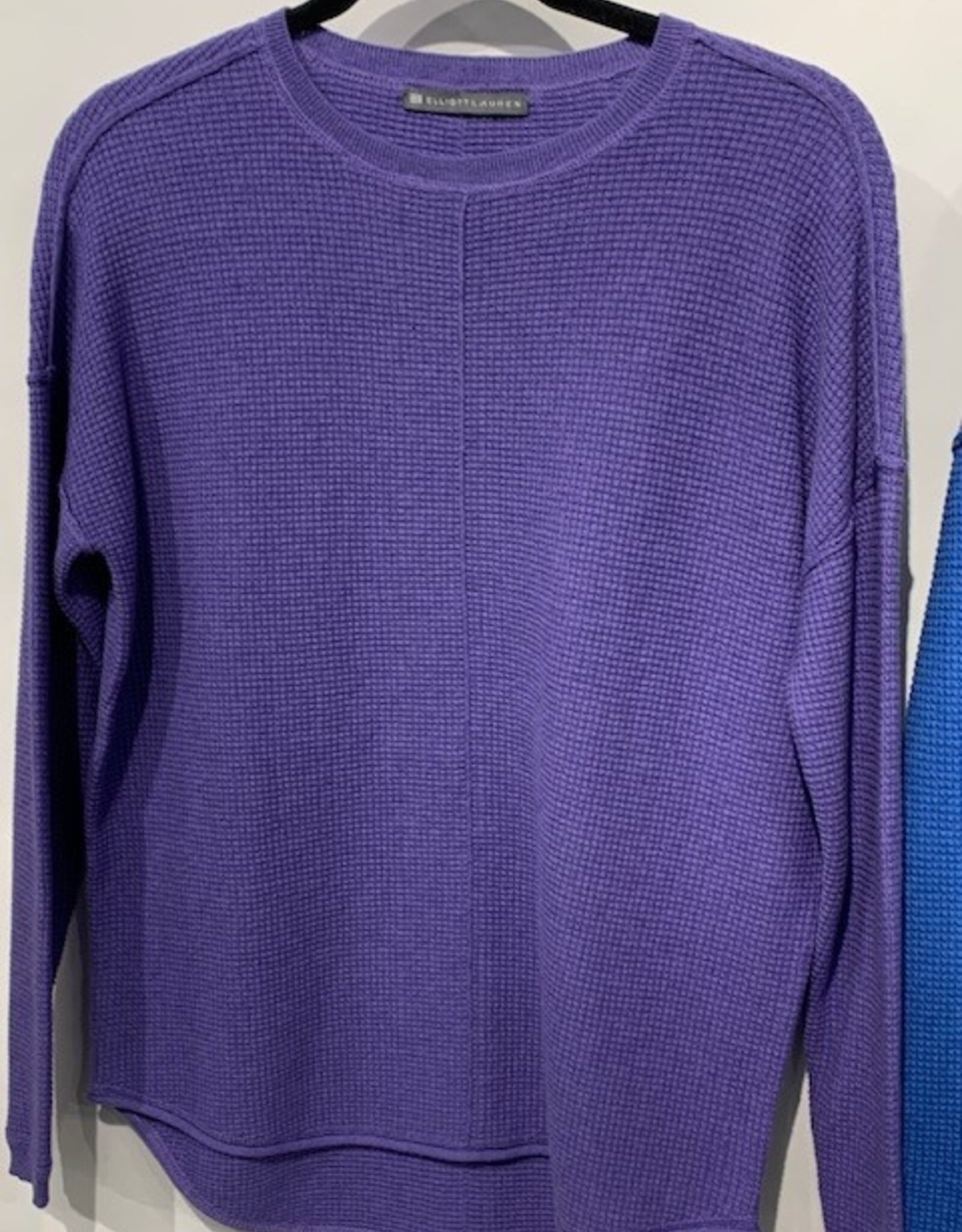 Elliott Lauren Cotton/Cash Waffle Crewnec 52971