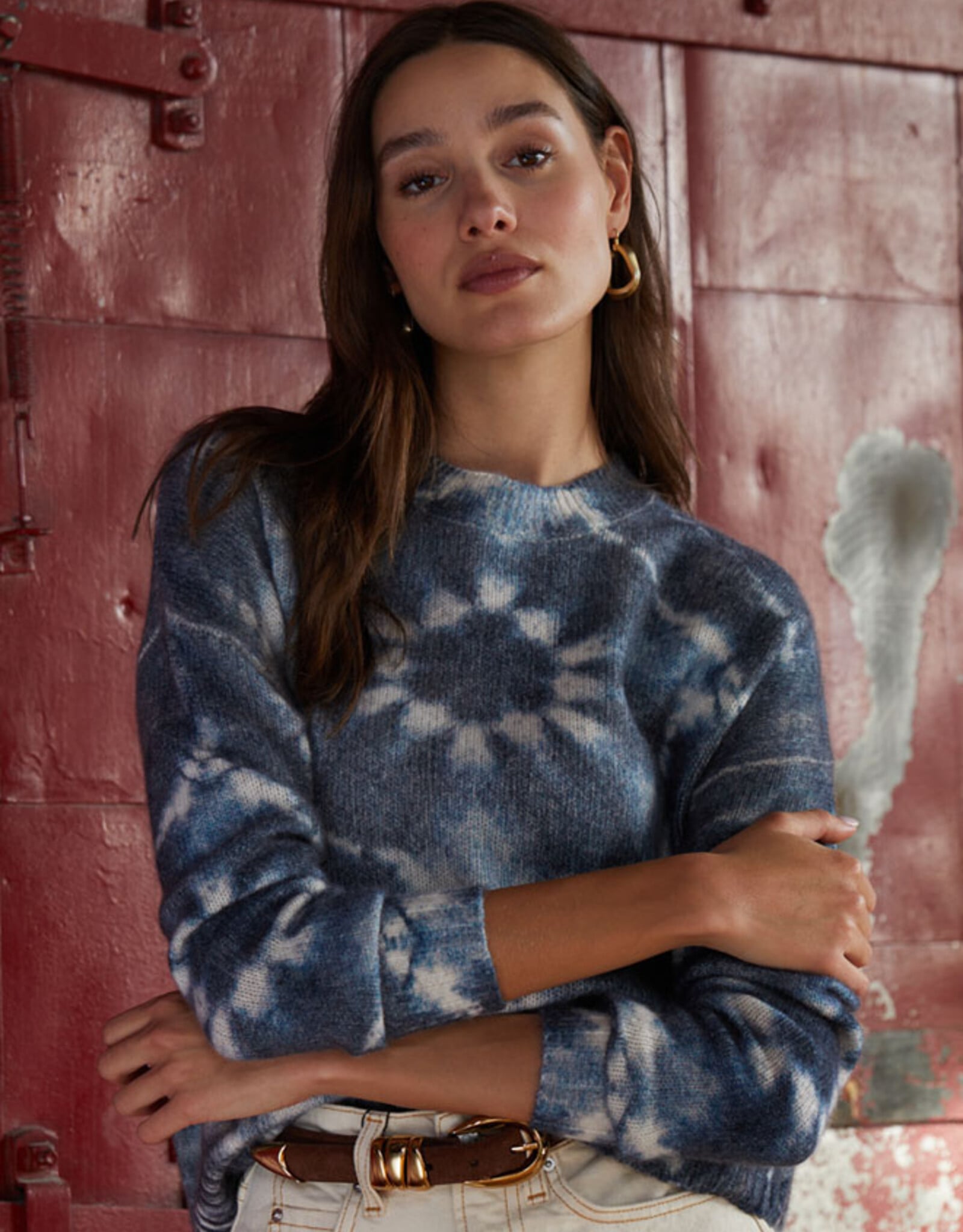 Autumn Cashmere Tie Dye Crew
