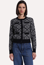 MINNIE ROSE 9940 Damask Jacquard Cardi