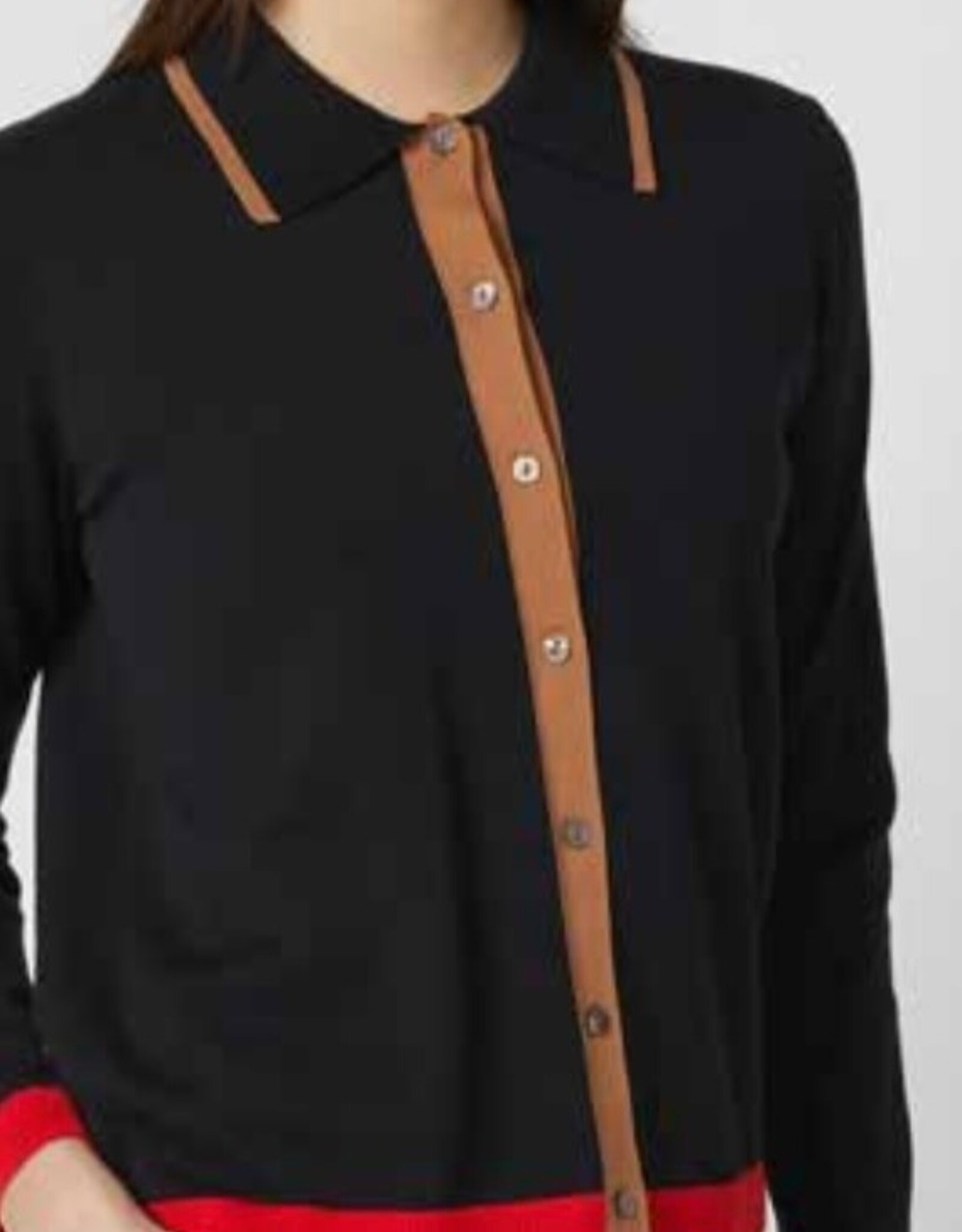 Kokun Tipped Cotton Polo Button Up