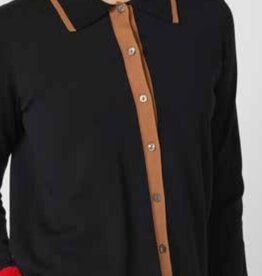 Kokun Tipped Cotton Polo Button Up