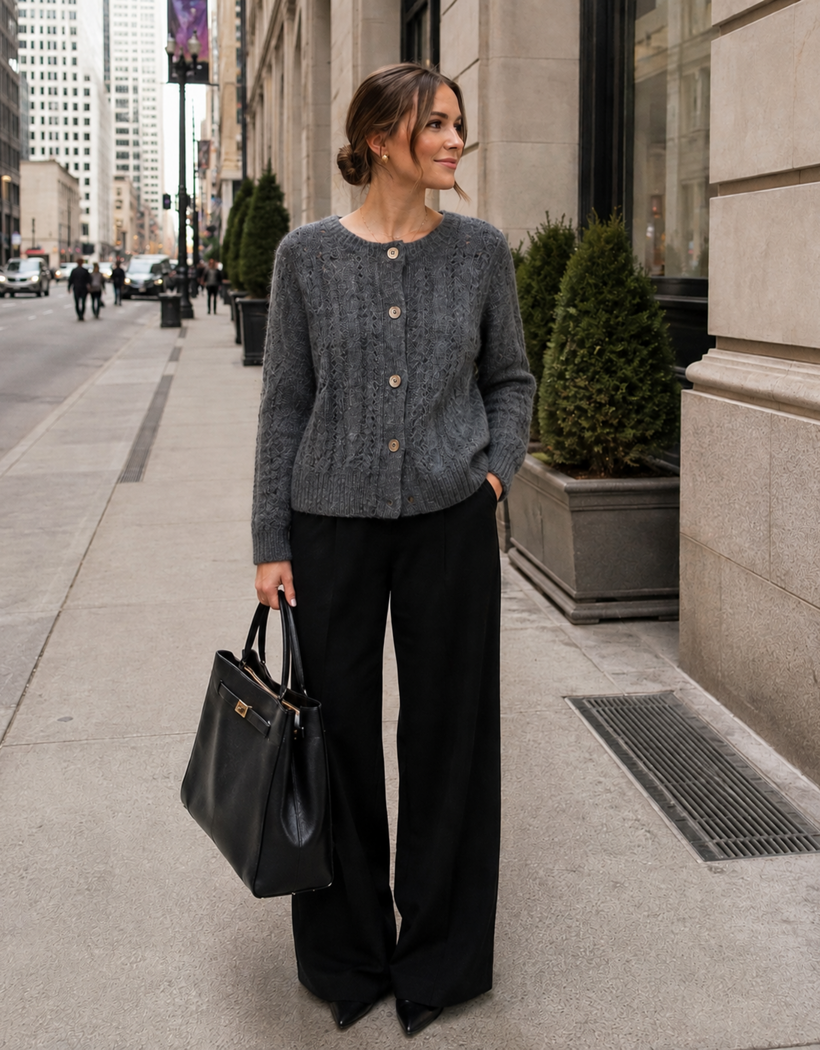 Autumn Cashmere Crew Neck Cardi