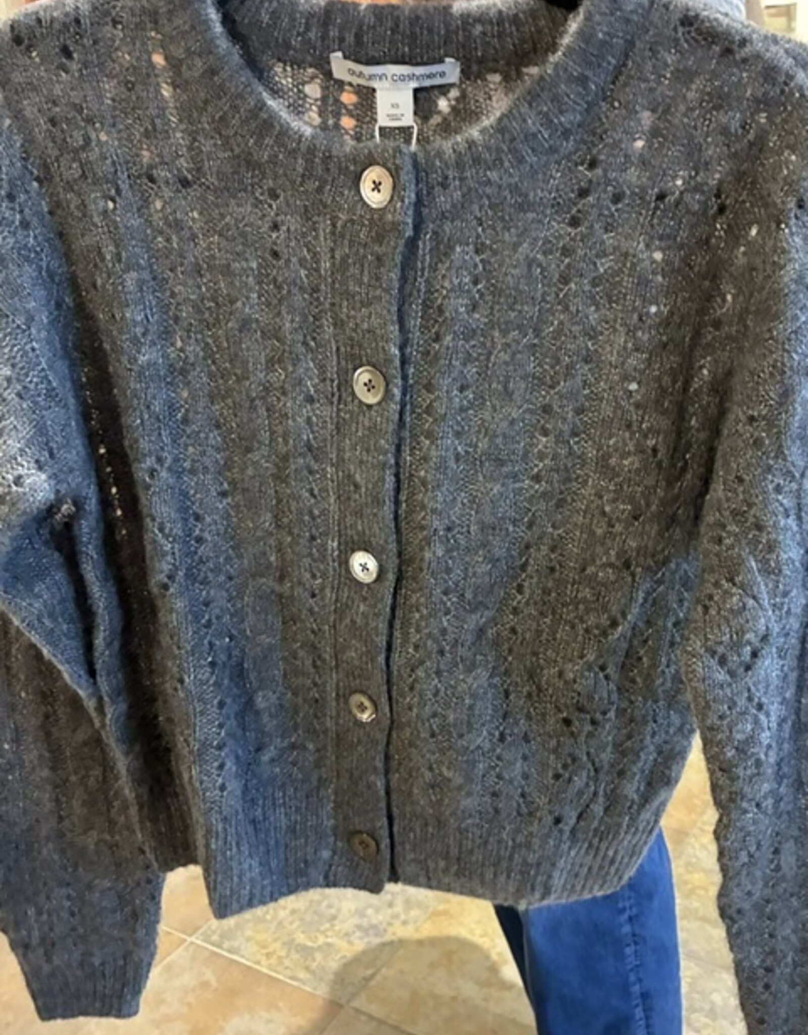 Autumn Cashmere Crew Neck Cardi