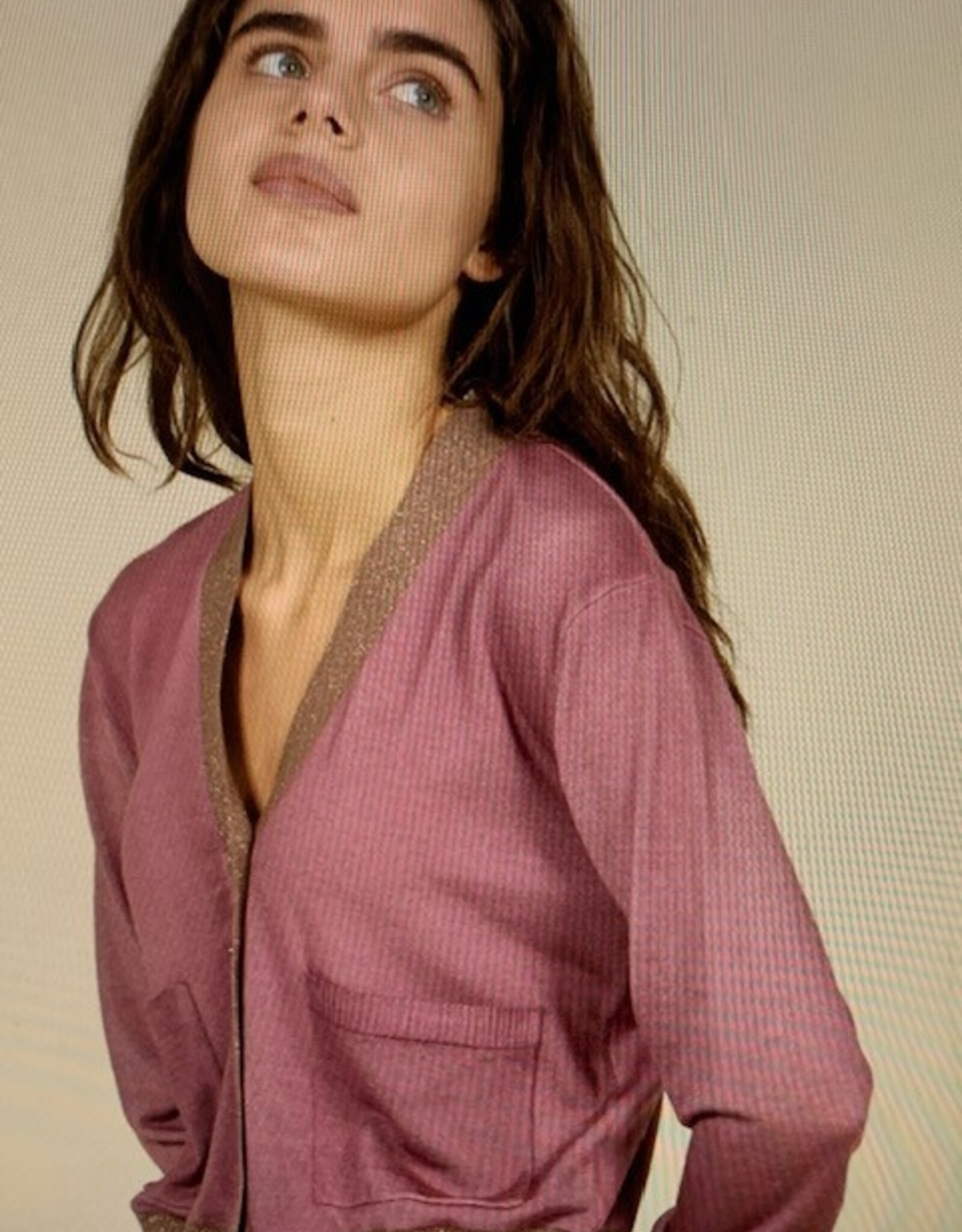 In Bed With You Solid Cardi W/Lurex
