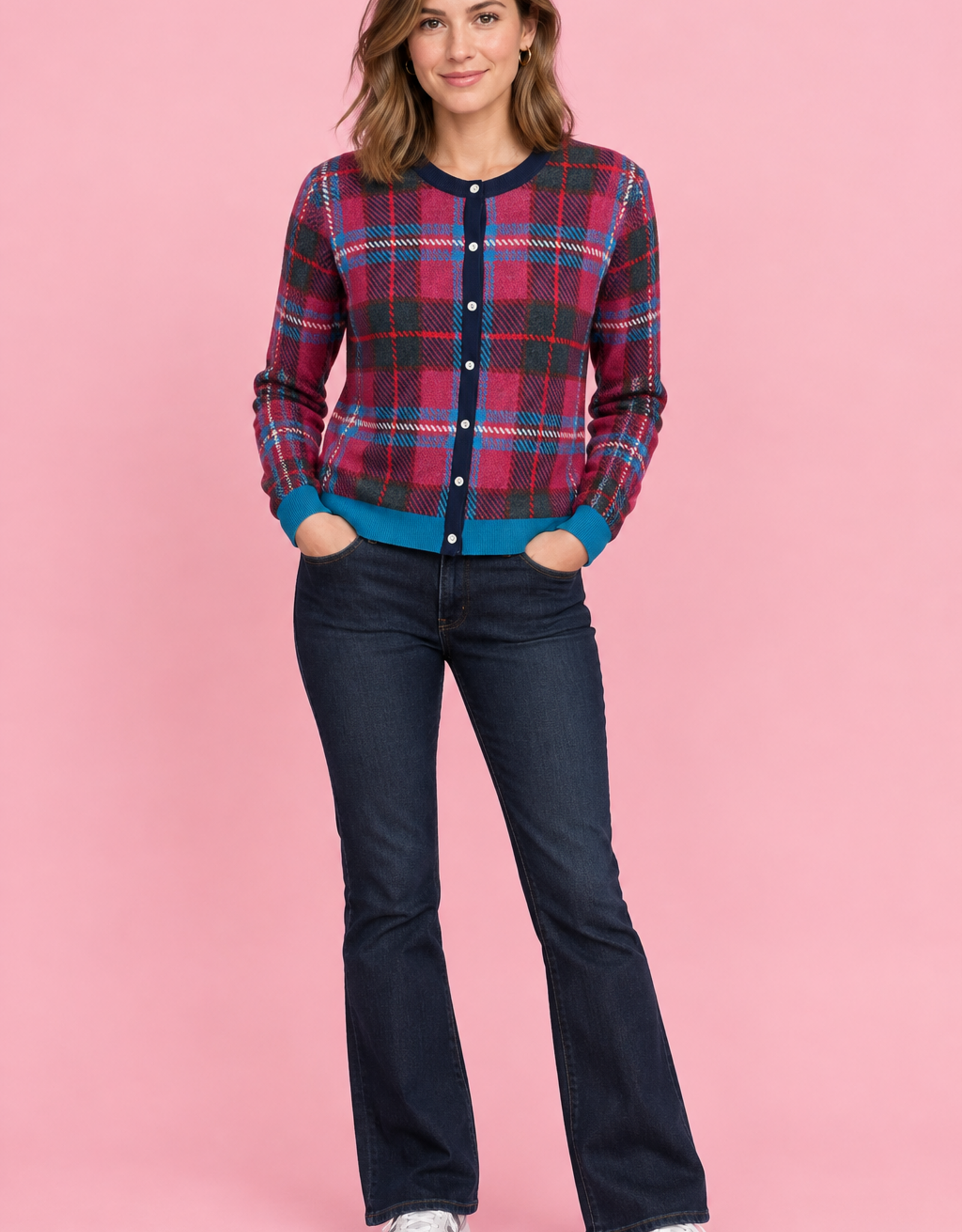 In Bed With You Plaid Cardigan