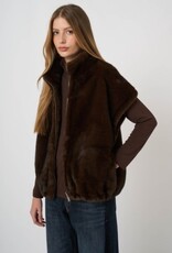 REPEAT CASHMERE Faux Fur Vest