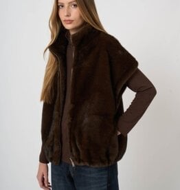 REPEAT CASHMERE Faux Fur Vest
