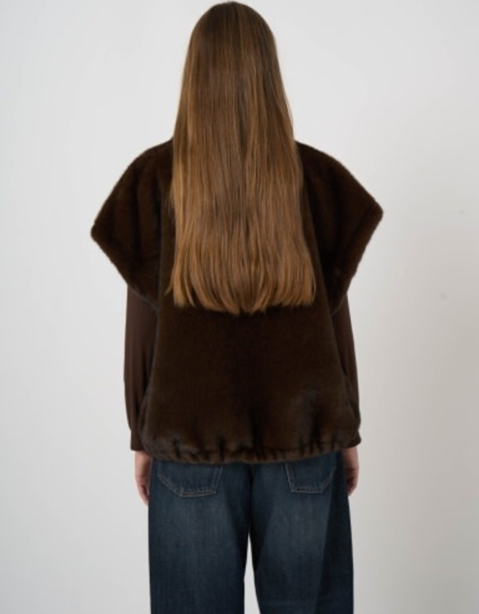 REPEAT CASHMERE Faux Fur Vest