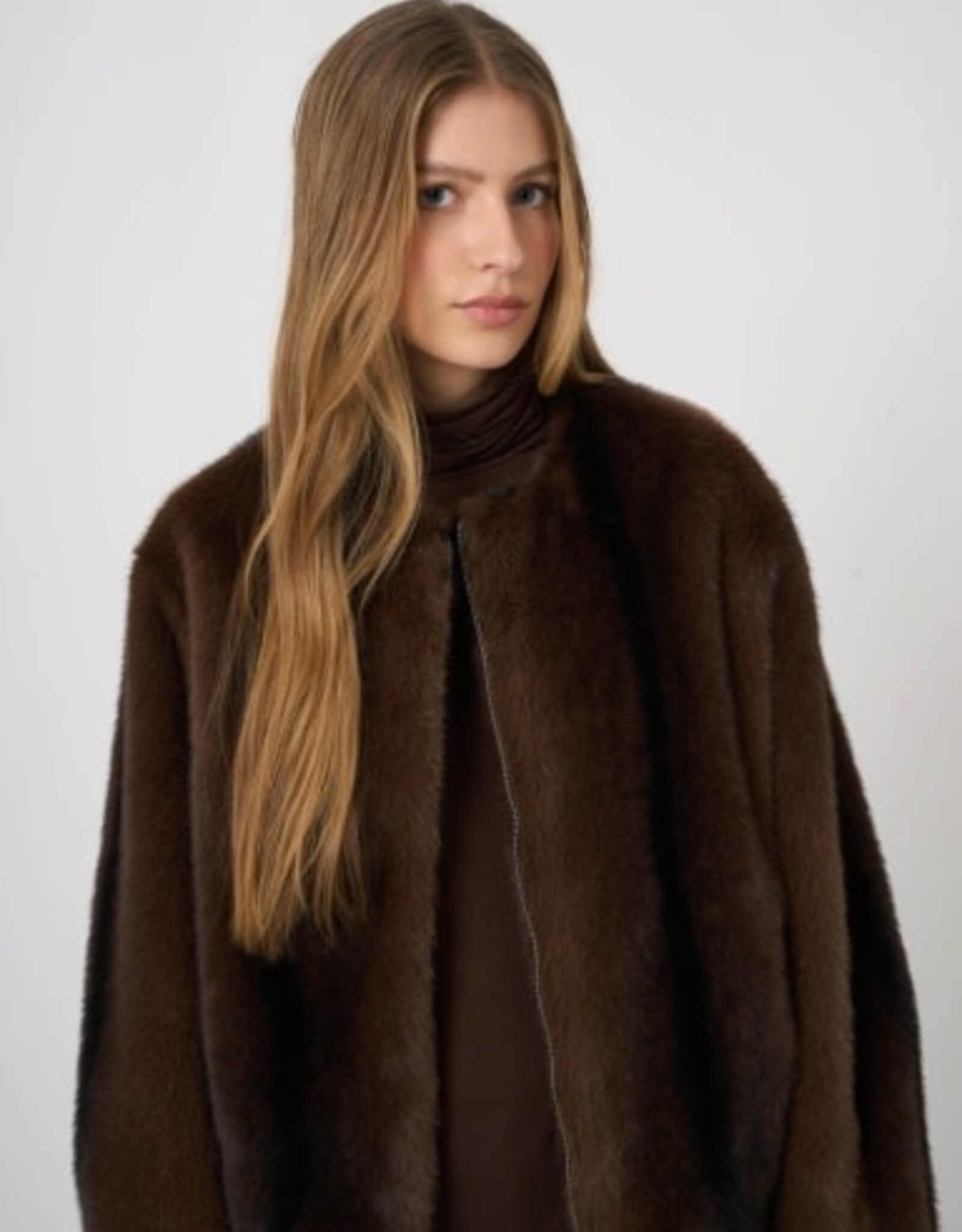 REPEAT CASHMERE Faux Fur Reverse Jacket