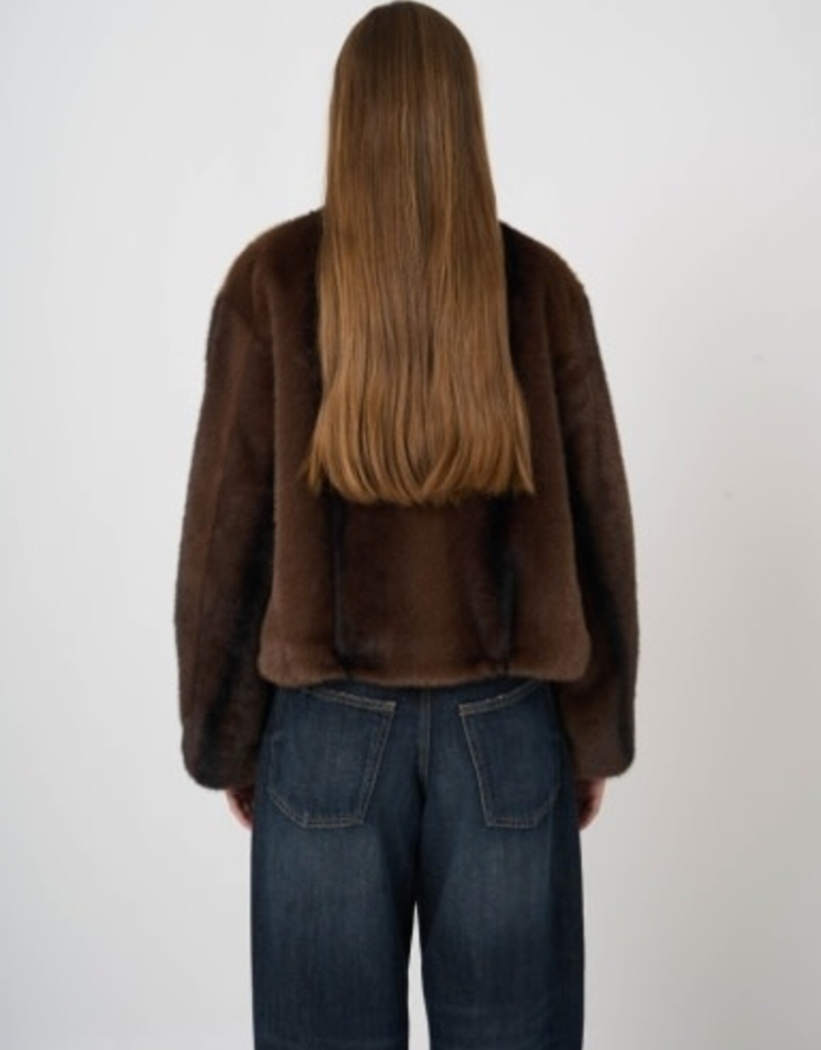 REPEAT CASHMERE Faux Shearling Fur Jacket
