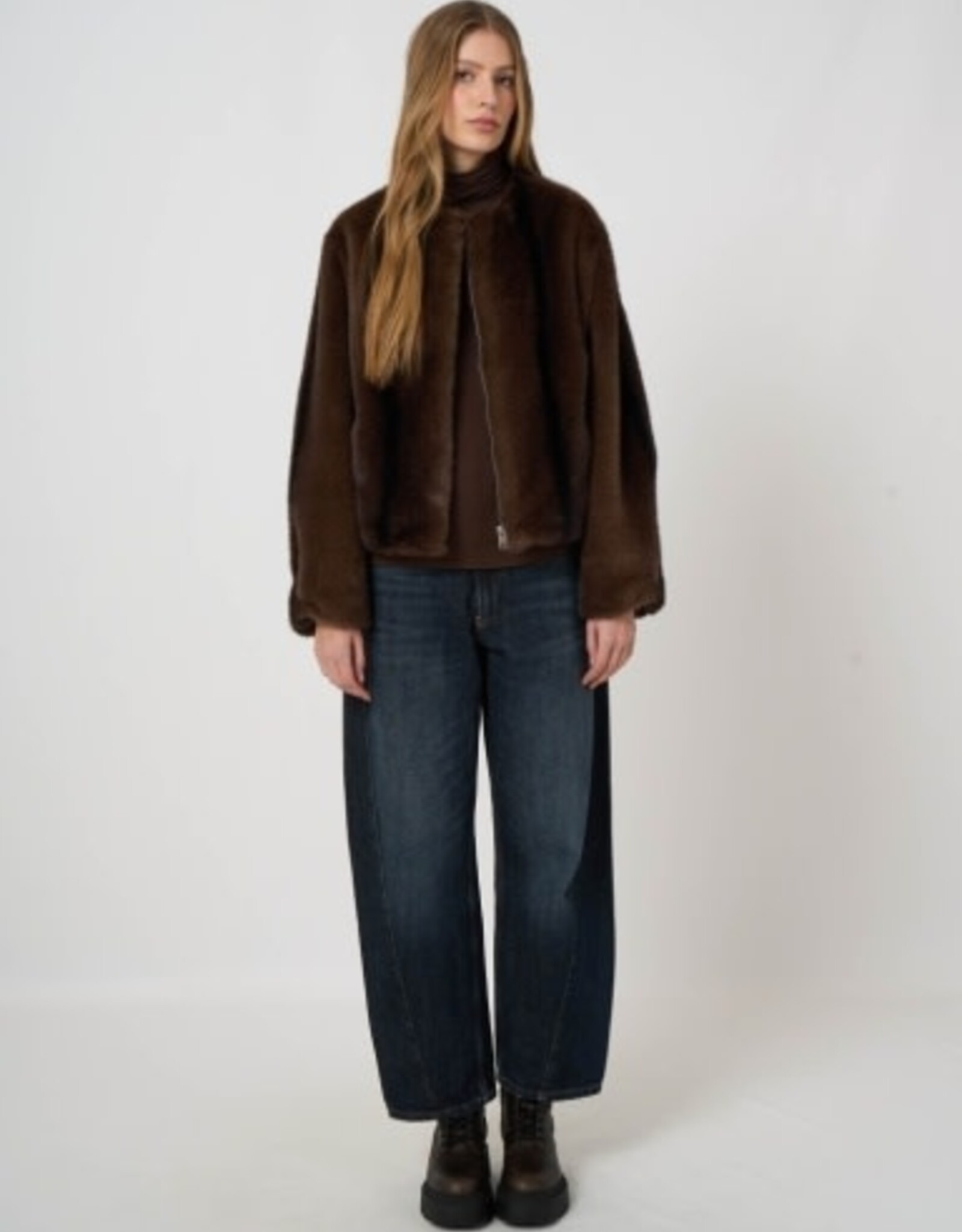 REPEAT CASHMERE Faux Fur Reverse Jacket