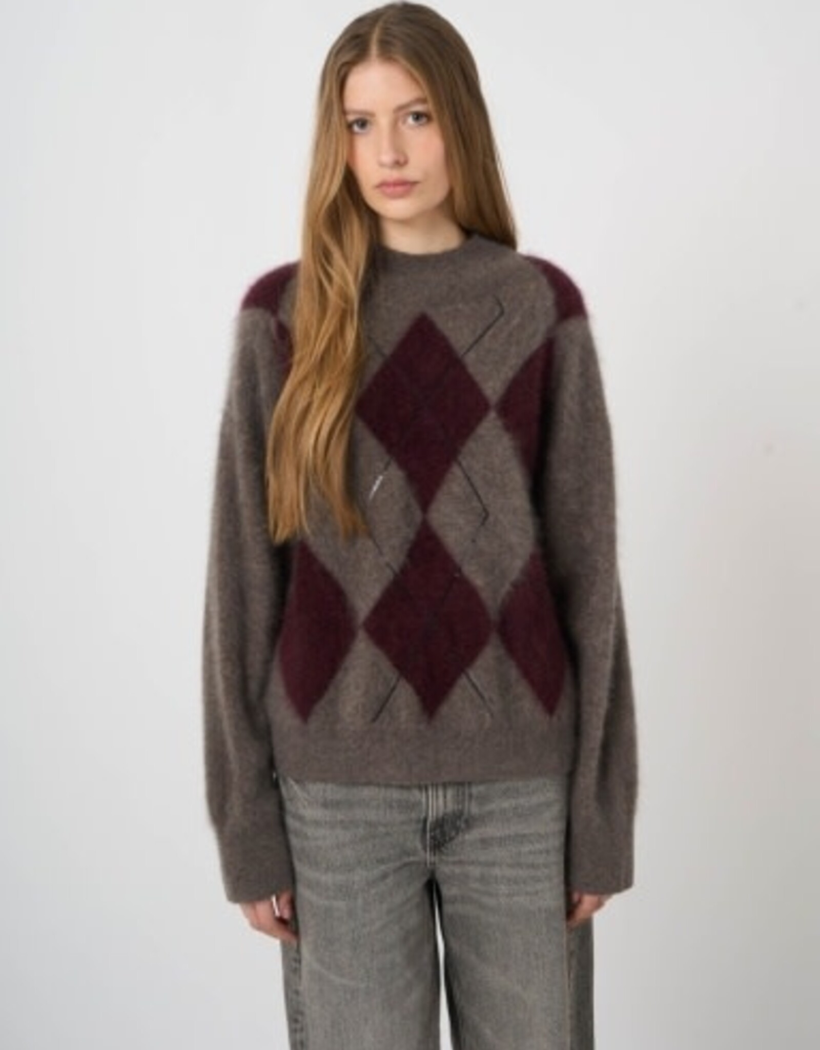 REPEAT CASHMERE Sparkly Argyle P/O