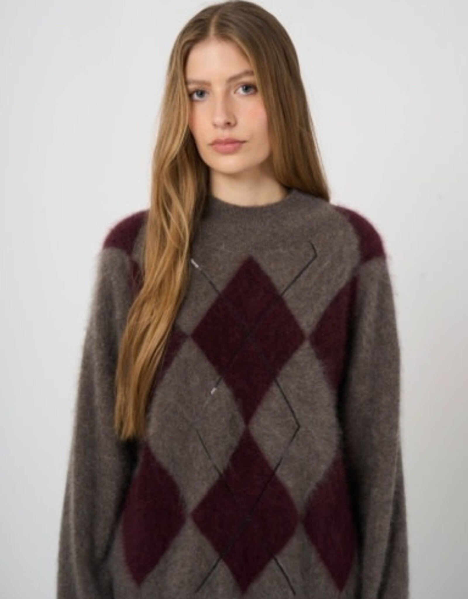 REPEAT CASHMERE Sparkly Argyle P/O