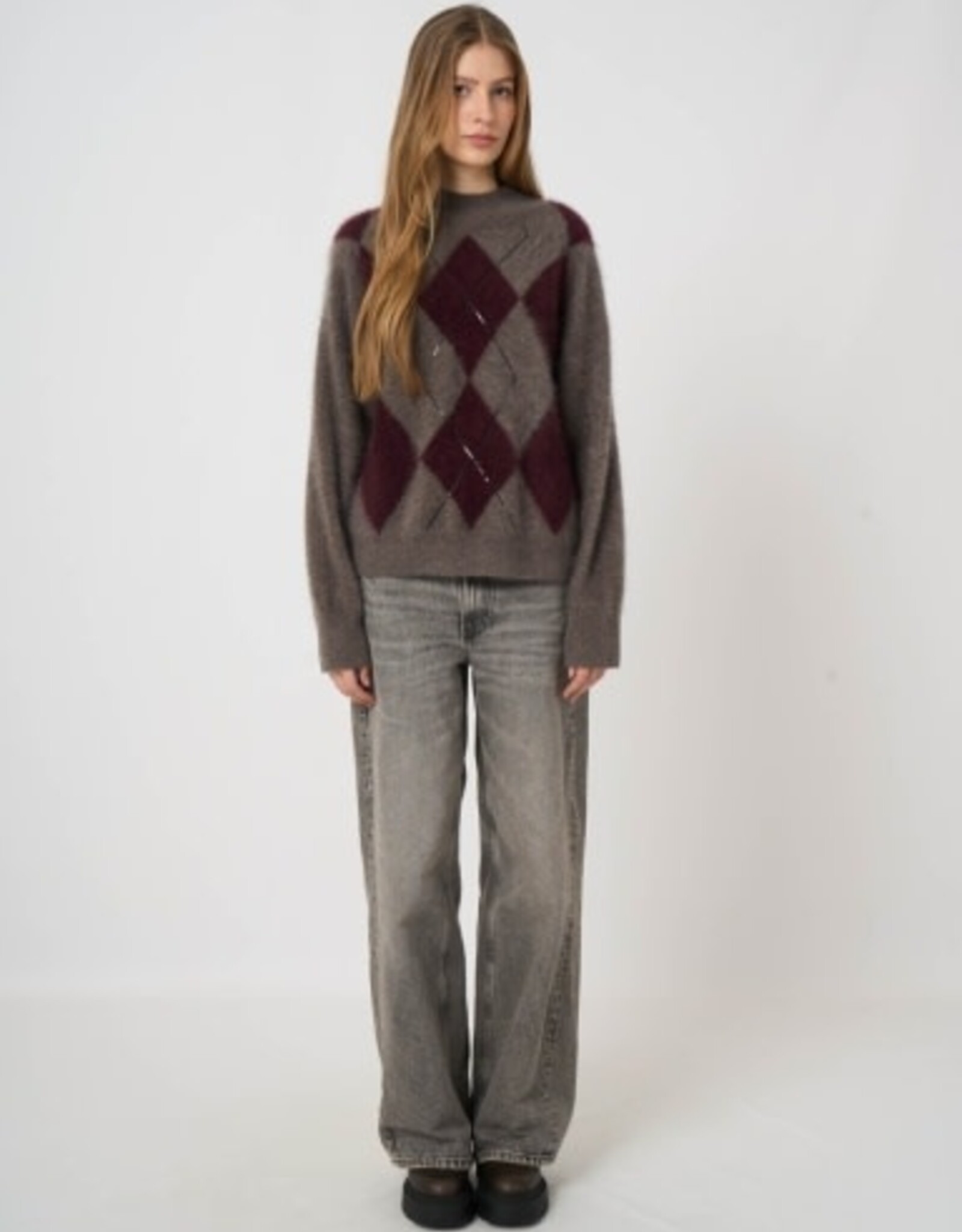 REPEAT CASHMERE Sparkly Argyle P/O
