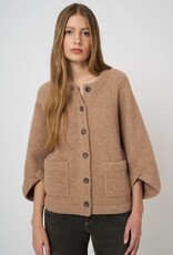 REPEAT CASHMERE Cardigan w/Indented Sleeve