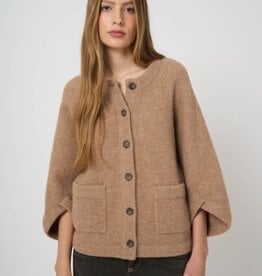REPEAT CASHMERE Cardigan w/Indented Sleeve